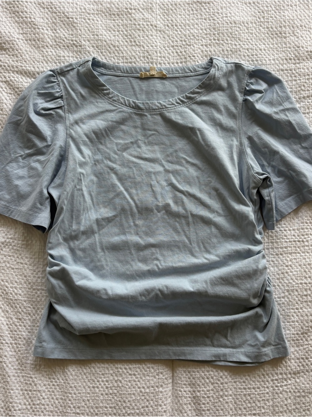 Madewell Side-Cinch Puff-Sleeve Tee
